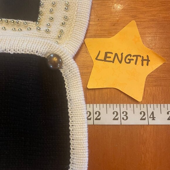 Dress Barn Vintage 90s sweater Large color block beaded knit cardigan - Picture 4 of 6